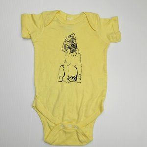 Yellow Pug 12 Months Onesie  - New without Tags
